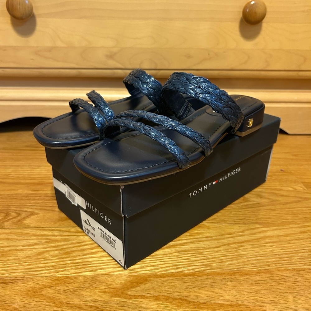 Tommy Hilfiger Dark Blue Sandals Size 8
